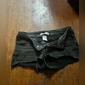 Black Jean Shorts